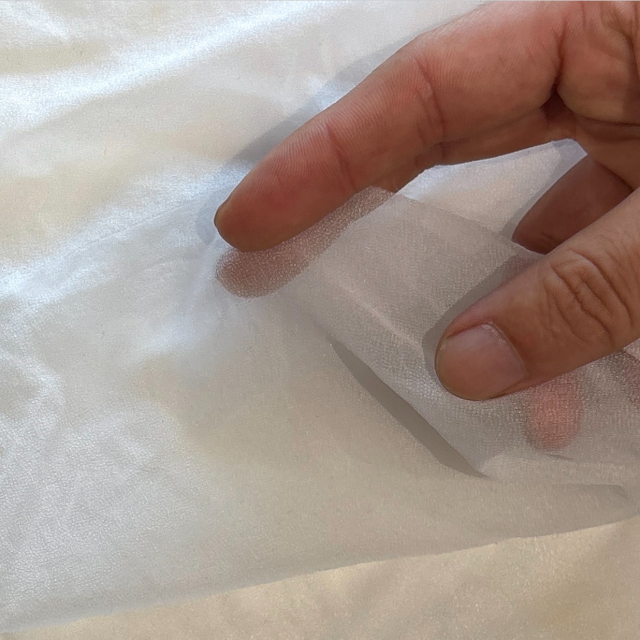 CT003◆オーダー販売1m単位◆接着芯地生地◆ニットタイプ◆ホワイト