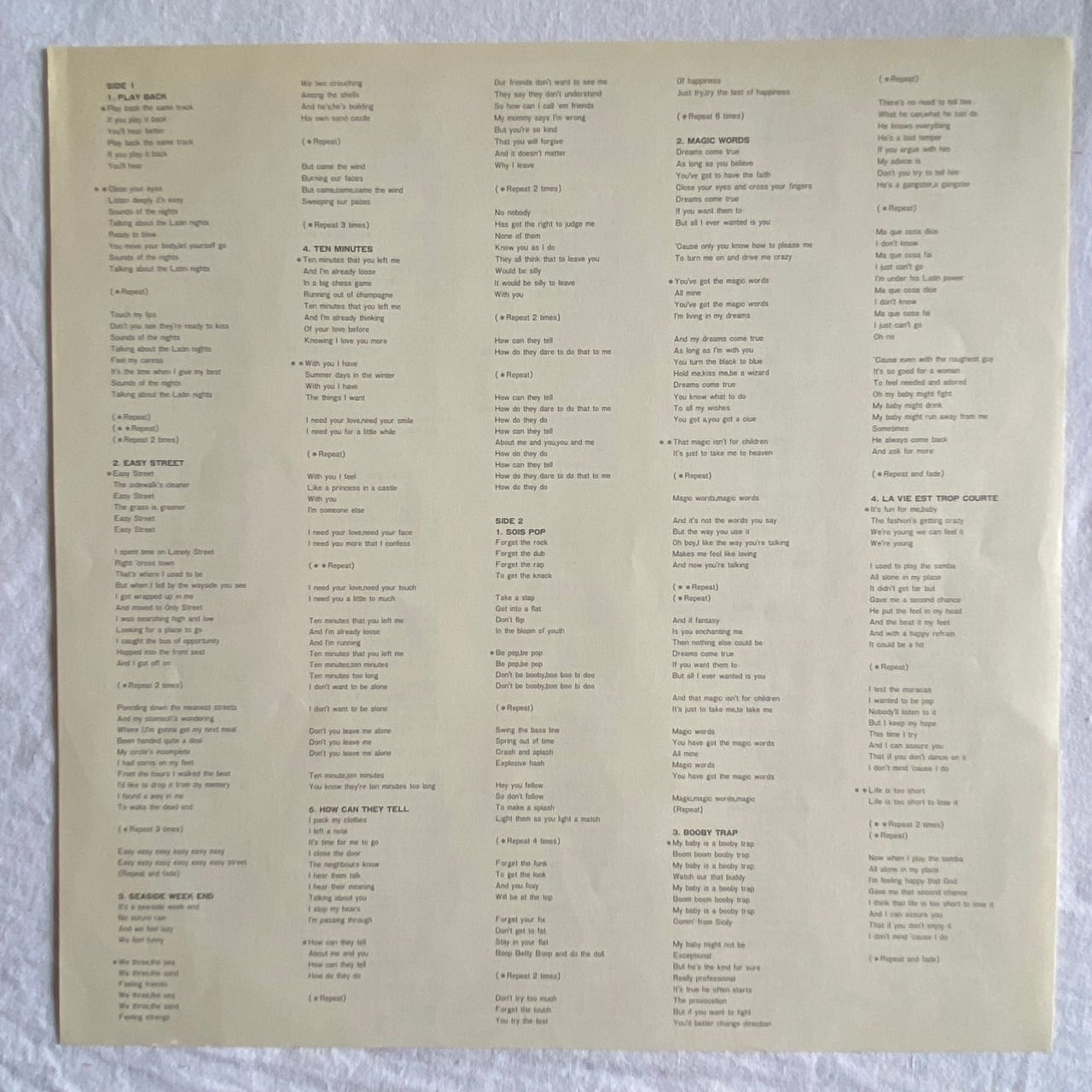 LP】アンテナ – プレイ・バック | マメシバレコード mameshiba records