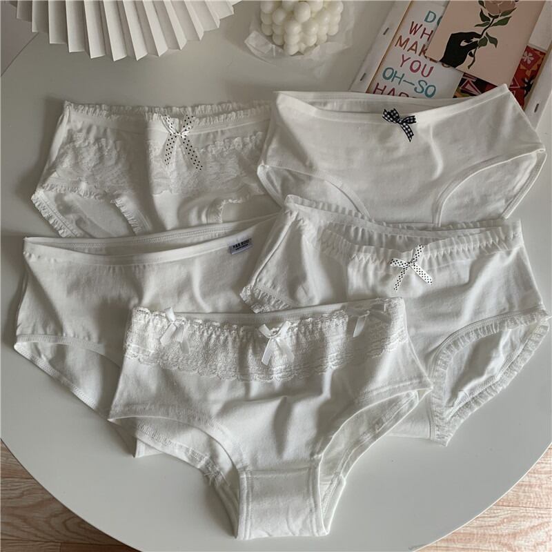 サマーホワイトレディース薄手レースパンツ コットン 夏物 ピュア 萌量不足42383858350