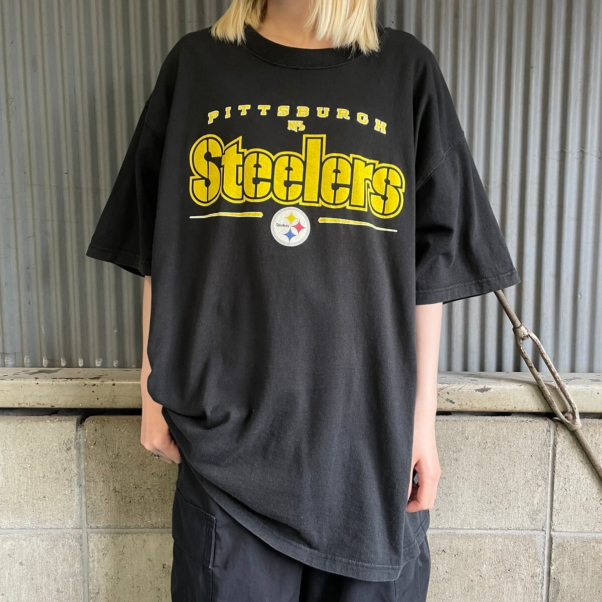 90年代 NFL PITTSBURGH STEELERS ピッツバーグスティーラーズ スポーツプリントTシャツ メンズM ヴィンテージ  /eaa331682