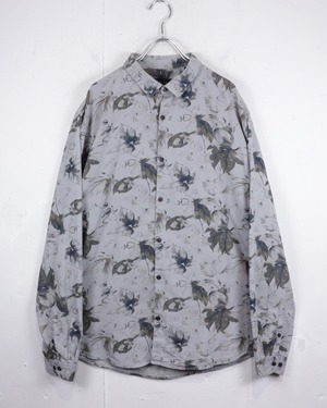 【Caka act2】“Paul Smith” Botanical Pattern Loose L/S Cotton Shirt