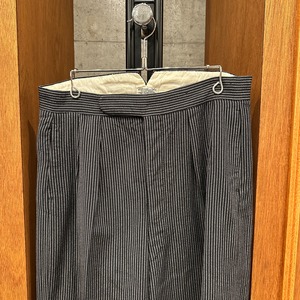 BRITISH VINTAGE STRIPE SLACKS W33 ⑧