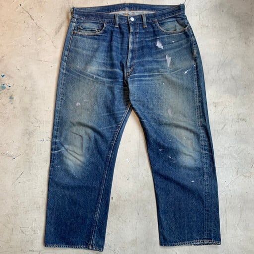 60's 70's LEVI'S リーバイス 502 デニムパンツ Big E 501ZXX後継モデル 濃淡 ヒゲ 刻印4 42TALON ペンキ  リペア W38 USA製 希少 ヴィンテージ BA-1162 RM1531H | agito vintage powered by BASE