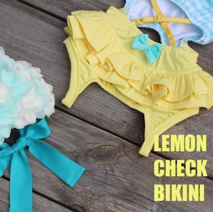 予約【HAPPYJJANGGU】Lemon Check Bikini