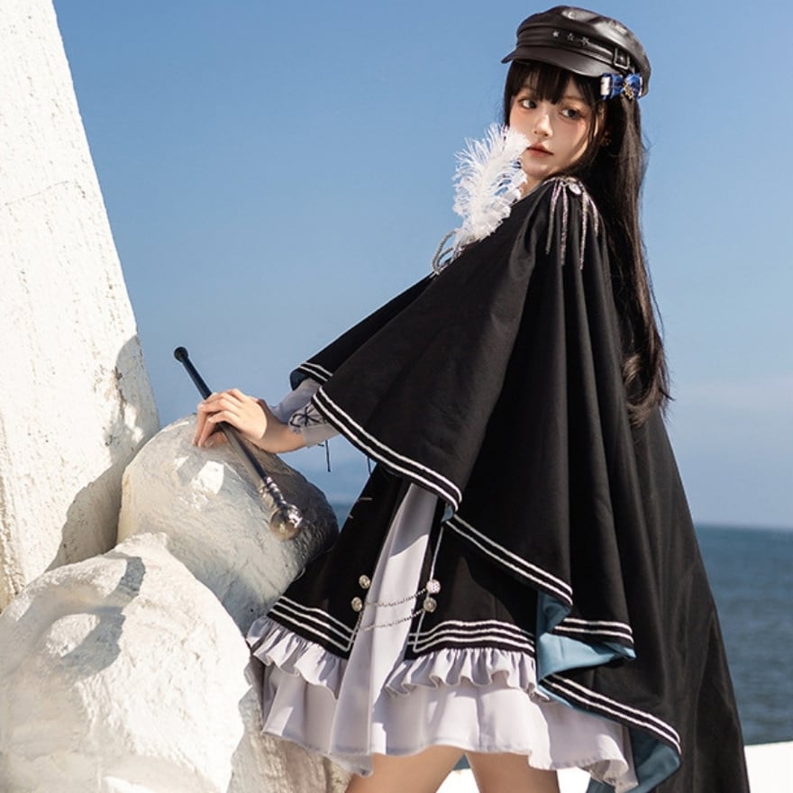 ミリタリーロリータ 軍服マント クローク 概念コーデ｜WithU