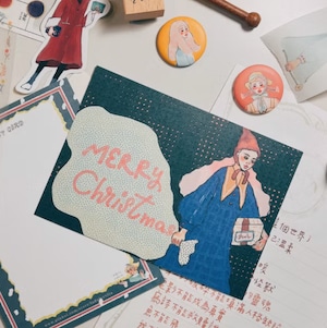 LA134|La dolce vita 甜蜜生活【聖誕紅帽子 クリスマスカード】ポストカード LA134|La dolce vita 甜蜜生活【聖誕紅帽子 クリスマスカード】ポストカード