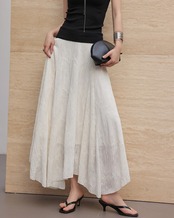 Asymmetrical long flare skirt L0172