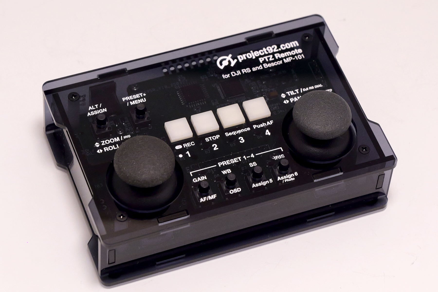 Project92.com PTZ Remote：小型ジョイスティックリモコン（有線LAN版