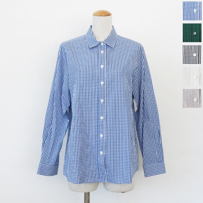 Vent d'ouest (ヴァンドウェスト) シャツ ギンガムチェック レギュラーカラー 長袖 VE19502