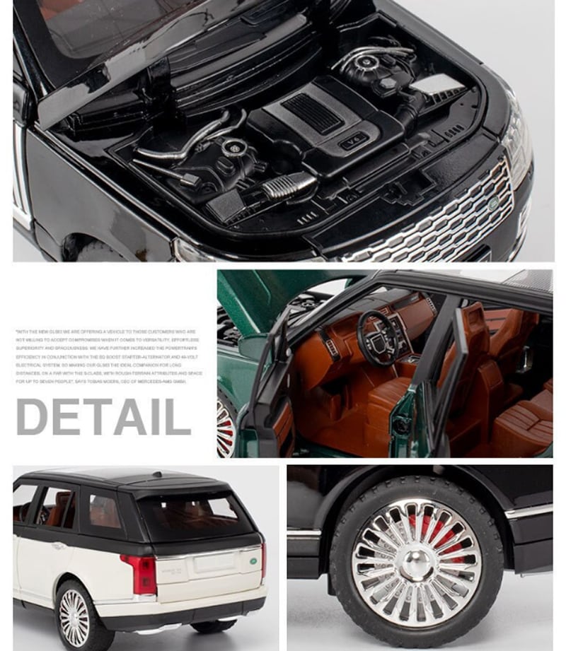 LAND ROVER レンジローバー 1/24 ミニカー 全3色 ライト点灯 エンジン