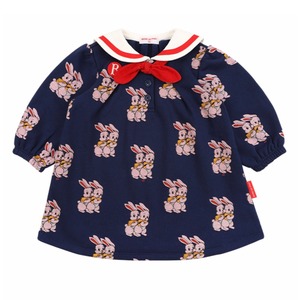[BEBE DE PINO] All over baby twins bunny collar jersey dress 正規品 韓国ブランド 韓国ファッション 韓国代行 韓国通販 ベベドピノ 日本 店舗 韓国 子供服