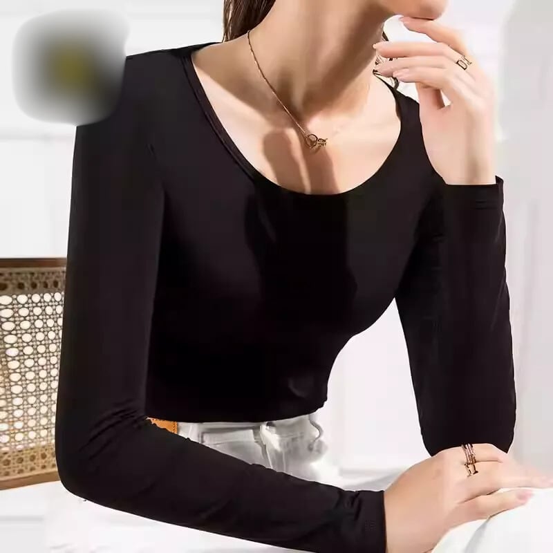 ロングスリーブ ドレープネック バックシースルー ダンスカットソー ds1409