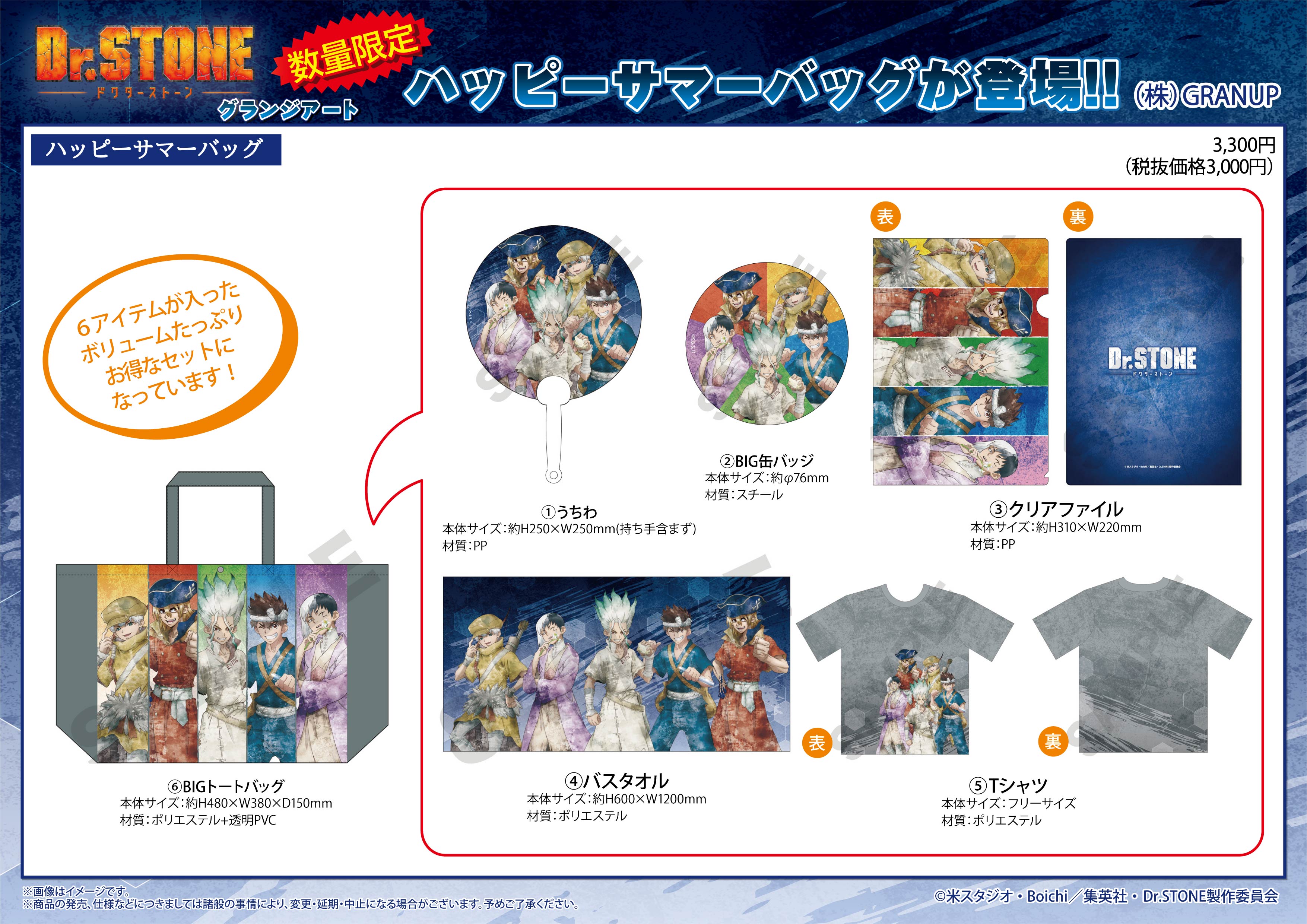取り寄せ商品＞Dr.STONE 龍水編 グランジアート ハッピーサマーバッグ