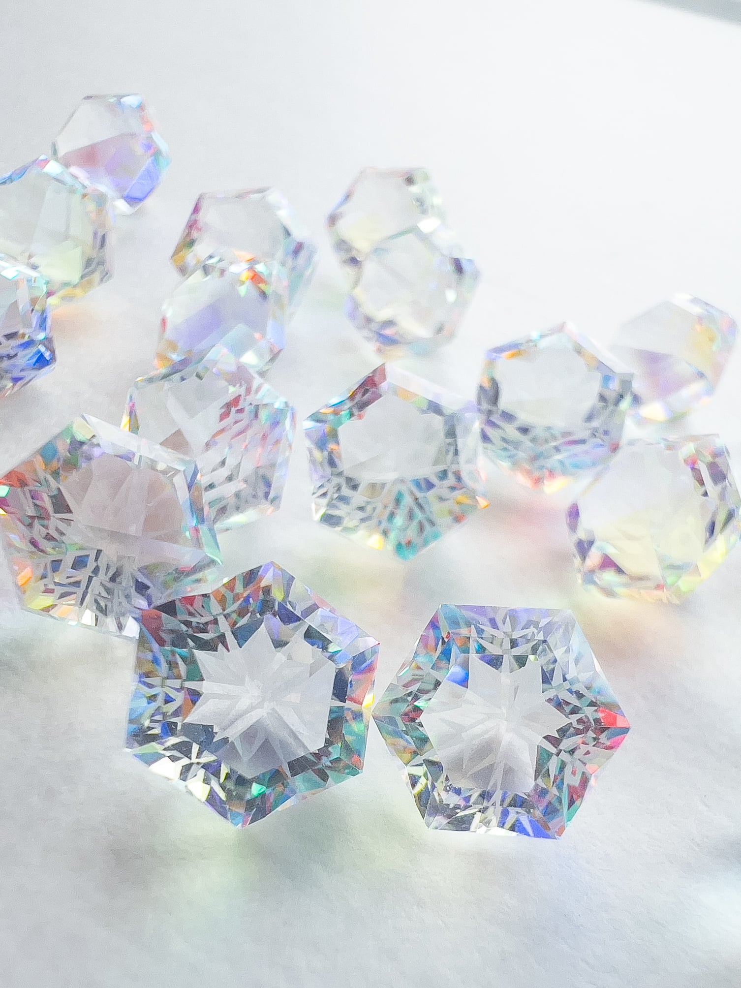 prismgem ゆきんこカット 【シミズ貴石×yuia glass】【硝子の宝石