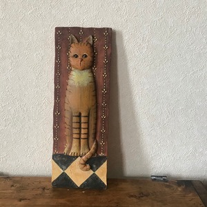 ネコの陶板1