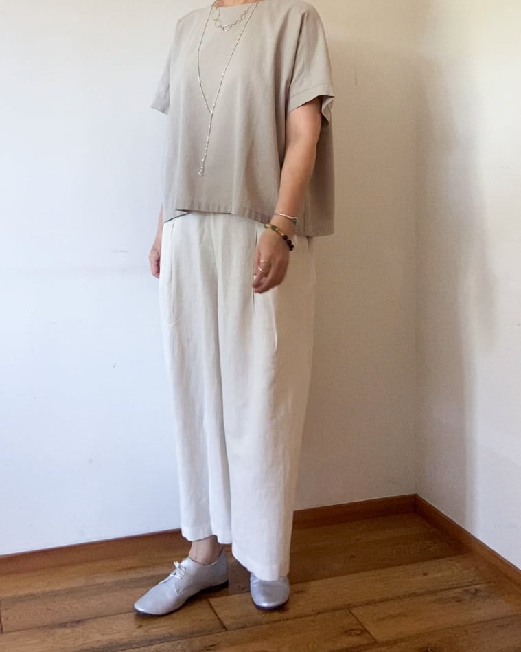 evam eva ウォーターリネンキュロットパンツ water linen culotte