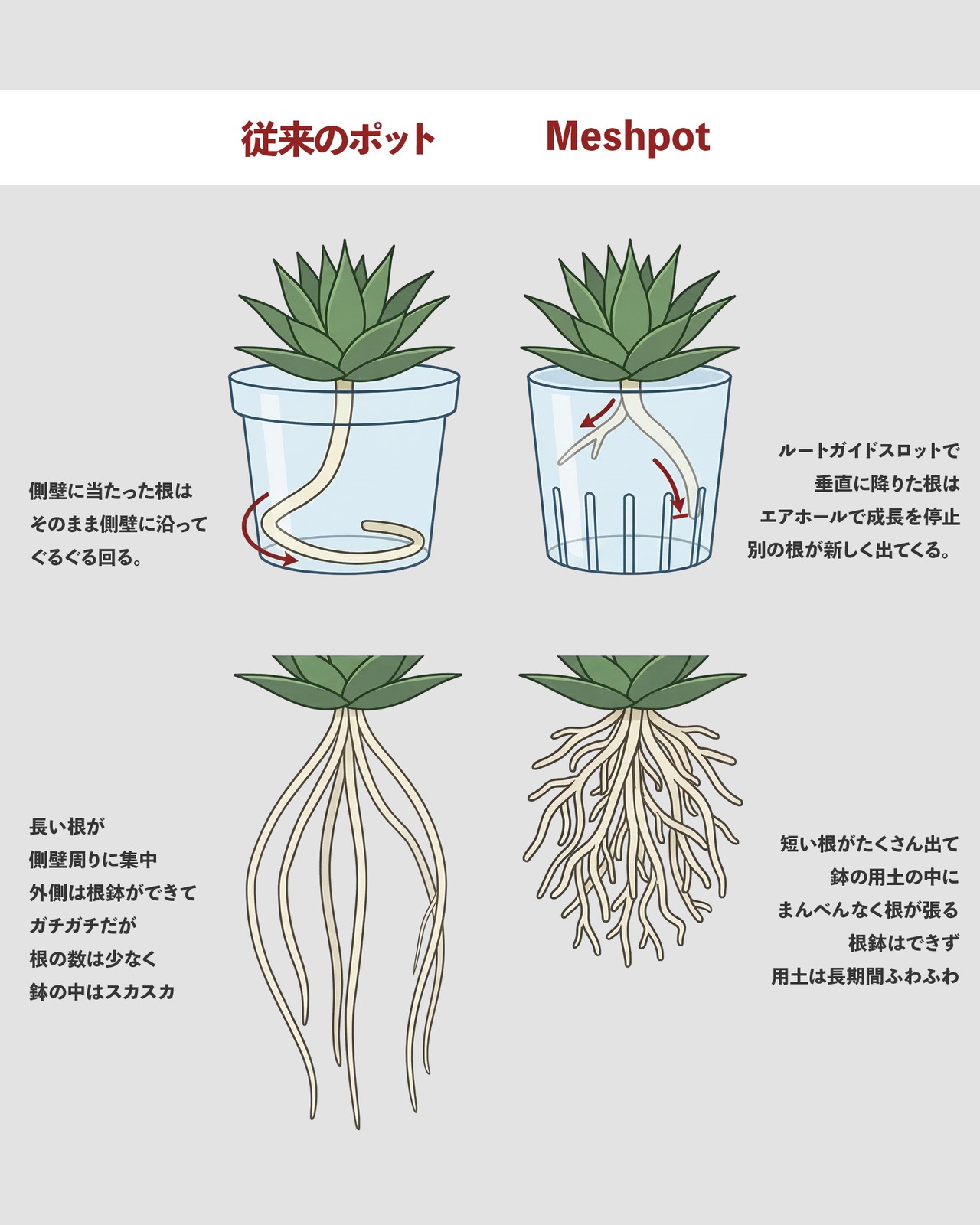 Meshpot NEW TYPE 7.35cm ホワイト