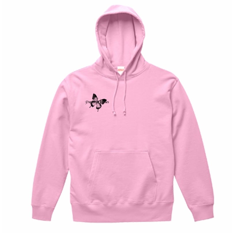 ゆるっとシルエットユリシスロゴパーカーピンク | -Papilio Ulysses