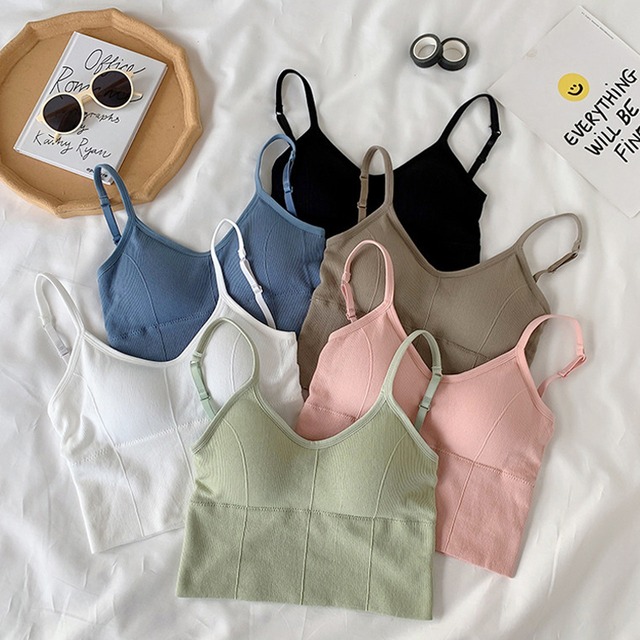 サマー薄手ブラ バックトップス レッド 夏物 試着室16486167837