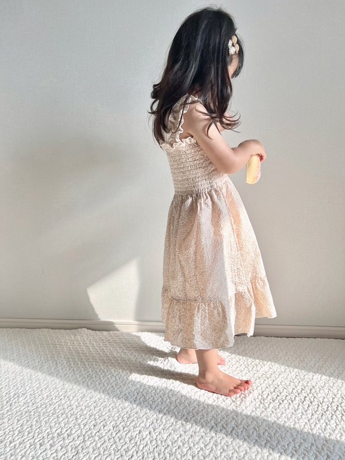 ラスト1 peachS【即納】<Anne shirley>  Release smock dress