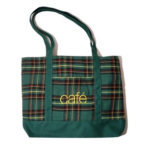 CAFE / TARTAN TOTE GREEN