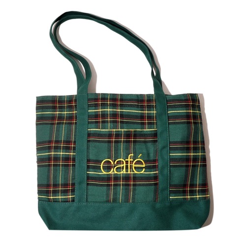 CAFE / TARTAN TOTE GREEN