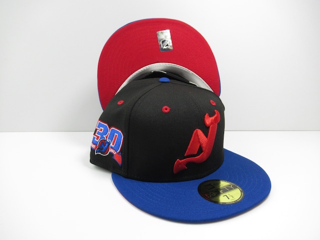 Exclusive NEW ERA 59fifty New Jersey Devils ニュージャージー・デビルス Black×Light Royal