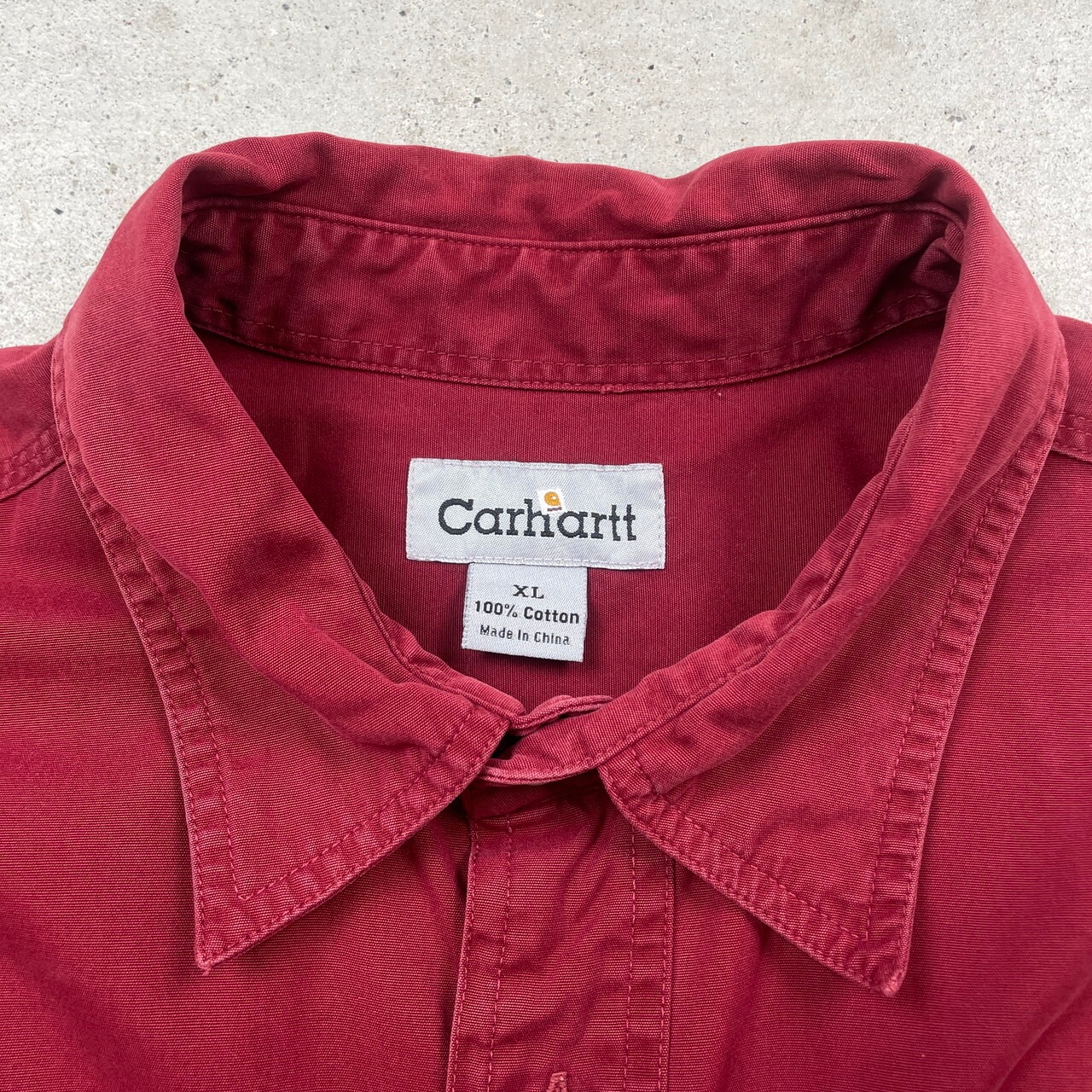 Carhartt カーハート 半袖 ワークシャツ コットン メンズ2XL相当 古着 