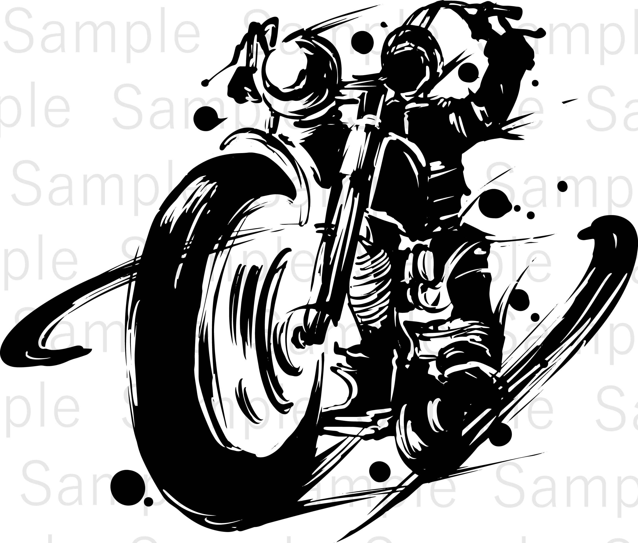 バイク（Ink Rider） | デジタル墨絵処（Digital Sumi-e Studio）