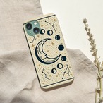 受注生産 iPhoneケース 三日月と星のミニマル星図｜天体図風 STAR052A