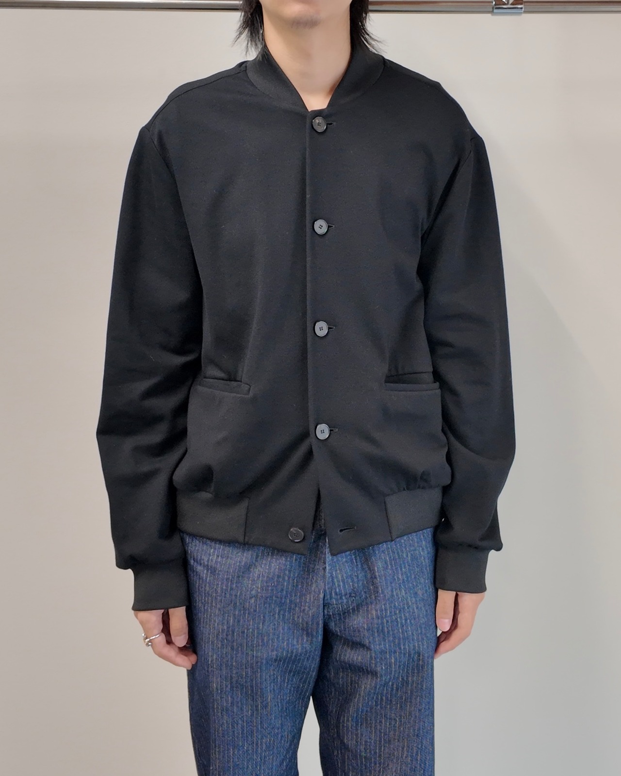 【McQ】button up versity jacket