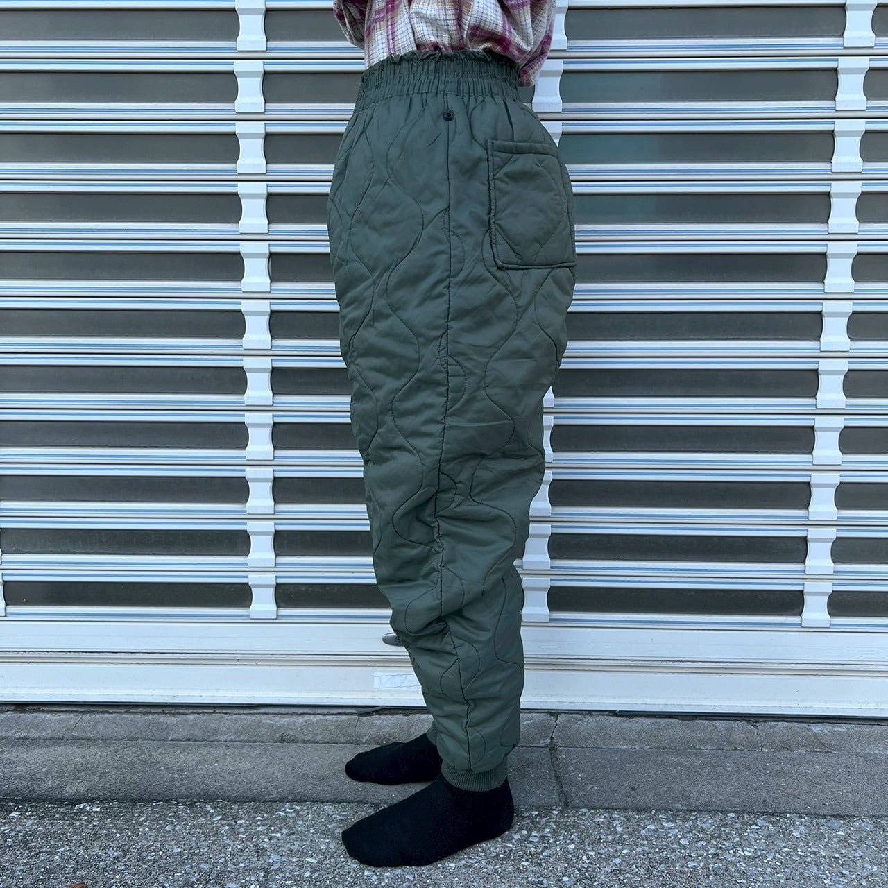00s 米軍 実物 CWU-9/P ナイロン キルティング ライナー 00s 米軍 実物 CWU-9/P ナイロン キルティング ライナーパンツ L