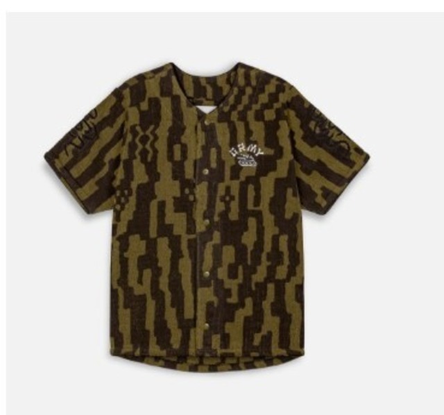 GRIMEY LUCKY DRAGON　パイル　baseball　shirt　CAMO　