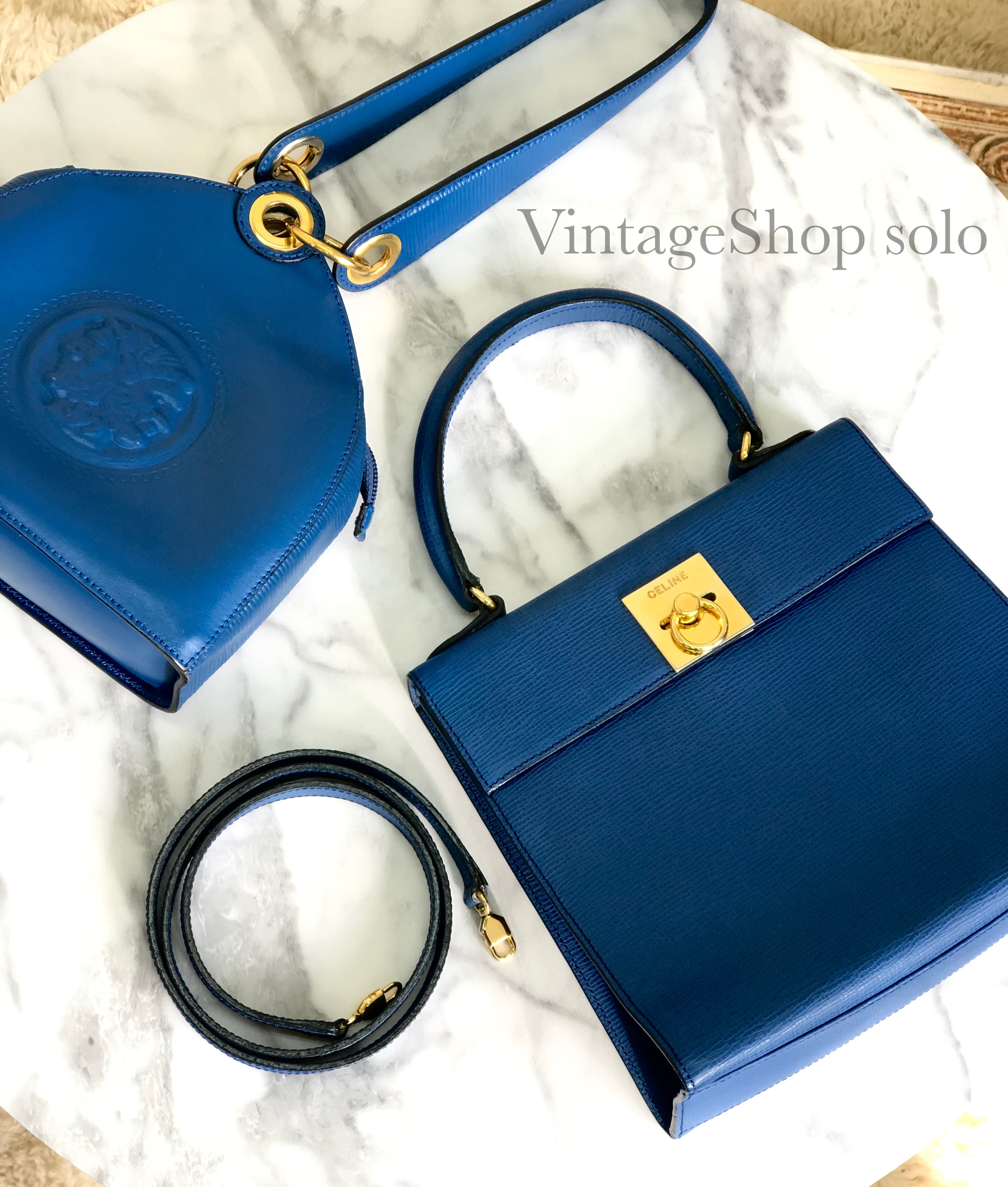 CELINE セリーヌ マンテル ガンチーニ ケリー レザー 2WAY ショルダー