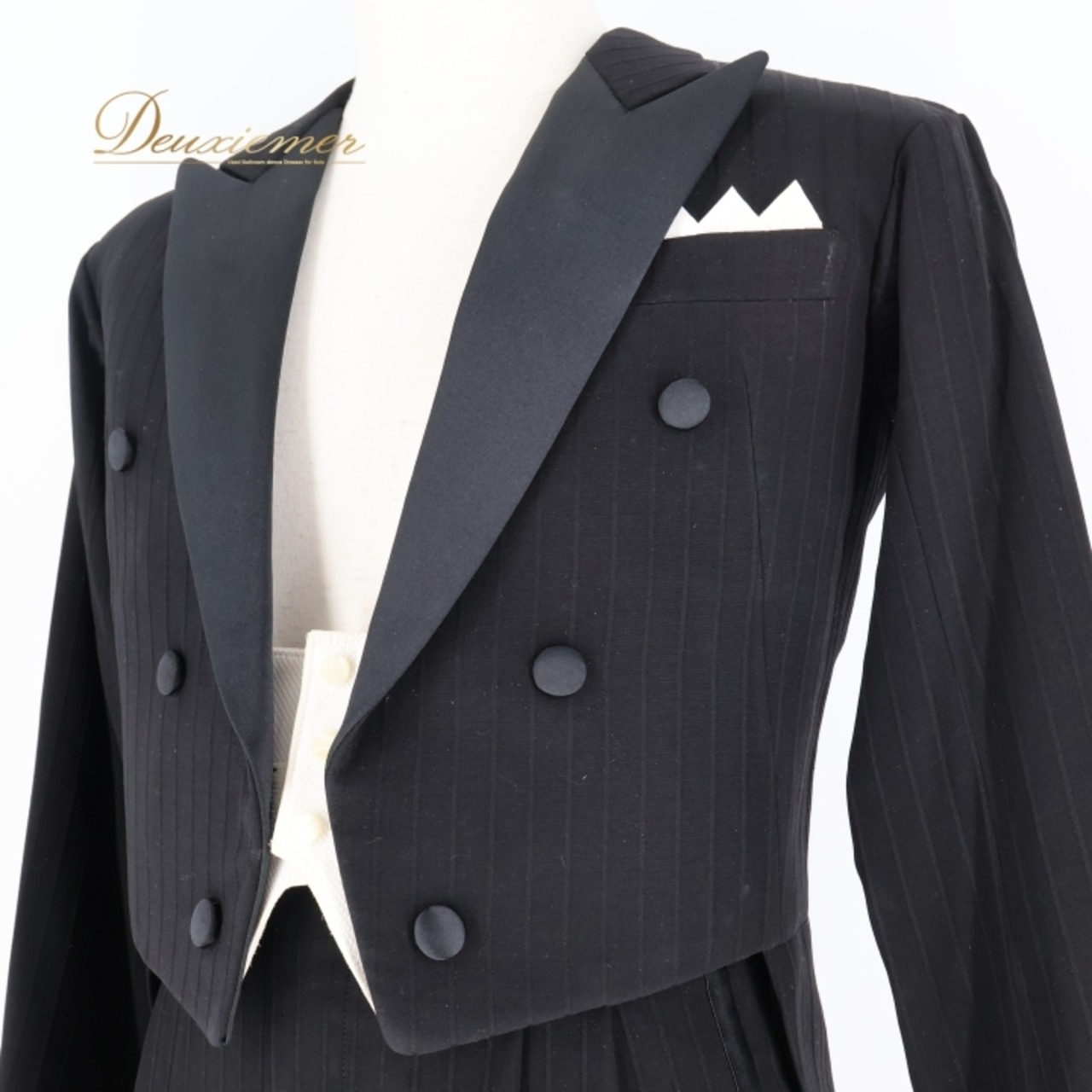 社交ダンス 衣装 ハセベ Hasebe 燕尾服 スラックス エンビ スーツ ズボン パンツ ツーピース セットアップ ダンス パーティ 発表会 黒 ライン サスペンダー ブラック系 モーニング ウェア デモ 競技 イベント フォーマル メンズ スタイリッシュ 服装 コスチューム ショー ステージ