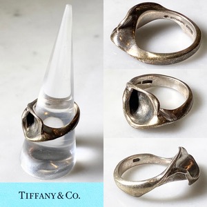 TIFFANY silver abstract design ring
