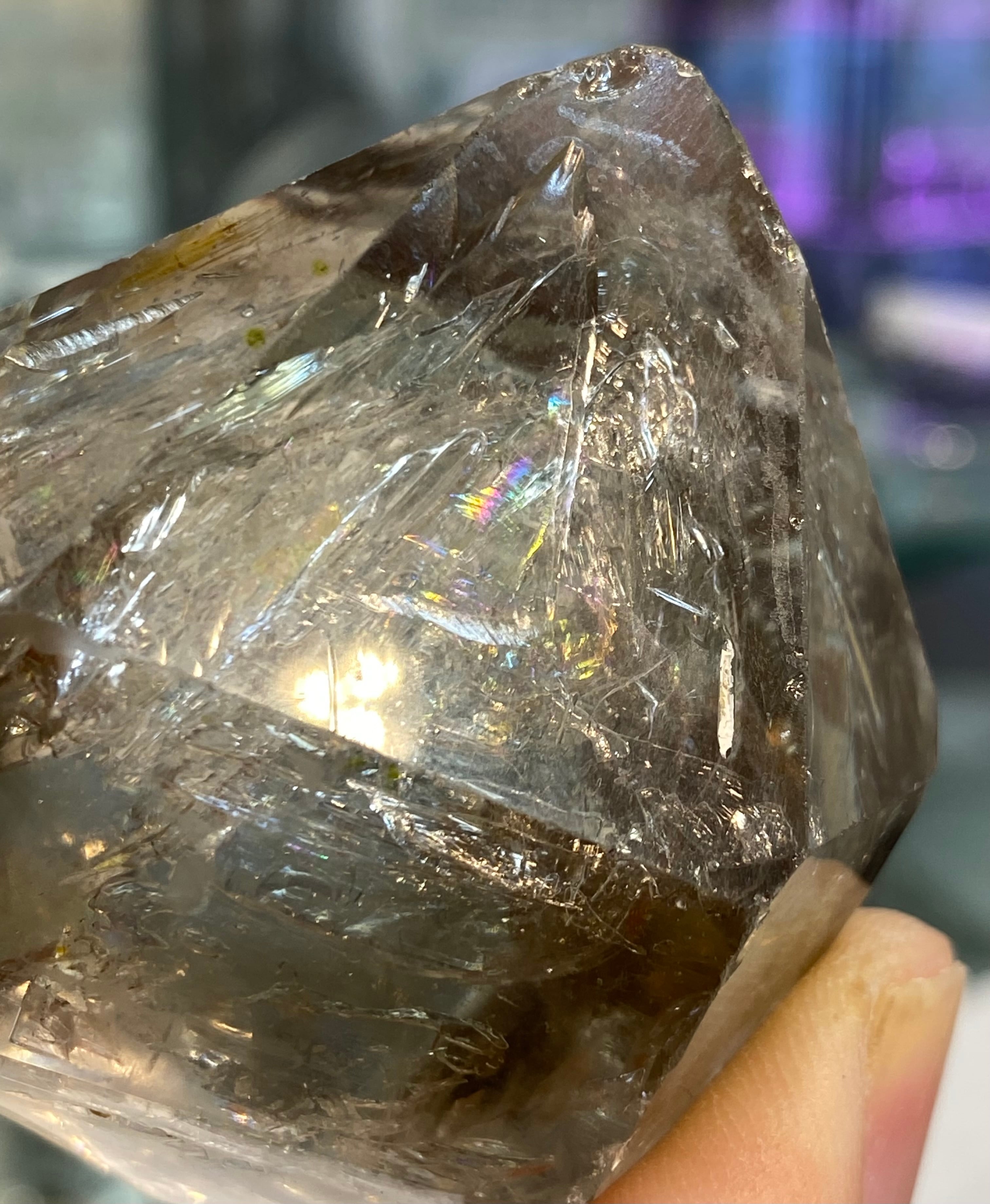 水入りモンドクォーツ タンザニアマスタークリスタル 虹入り！激レア