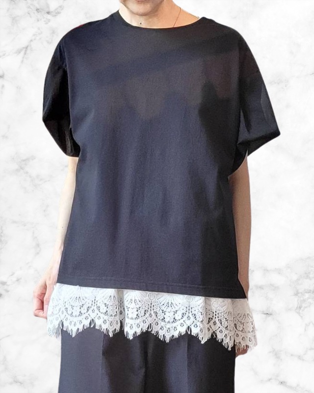 袖シフォン切替Ｔシャツ　80268323　Dignite collier ディニテコリエ　6月上旬入荷予定　4月展示会