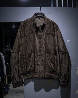 【add (C) vintage】Line Design Vintage Loose Suede Jacket
