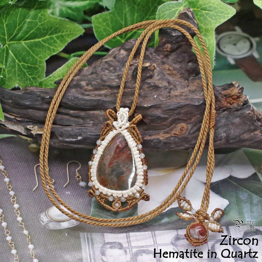 力と勇気を与えてくれる『ヘマタイト イン クォーツ』マクラメ編み