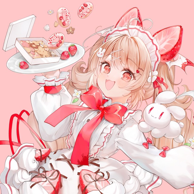 いちごとうさぎが出会った春のクッキー缶
