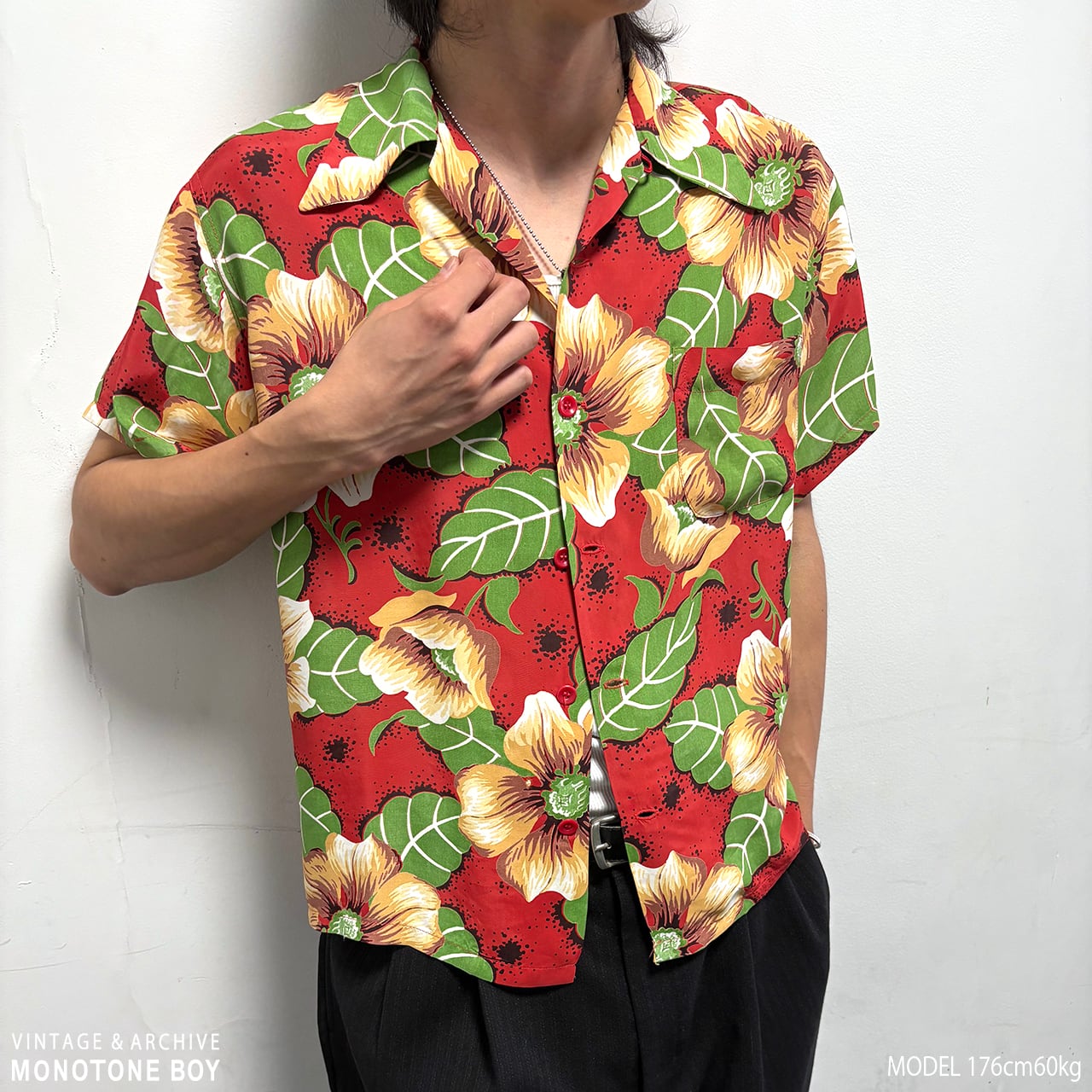 50s USA製】HAUOLI KAMAAINA ヴィンテージアロハシャツ – サイズM