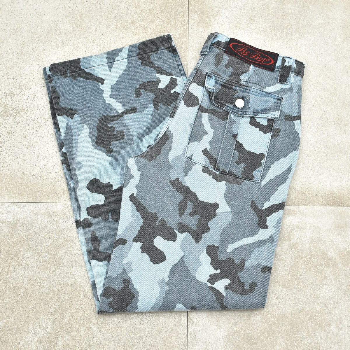 80s~ Be Bop camouflage denim baker pants Made in USA