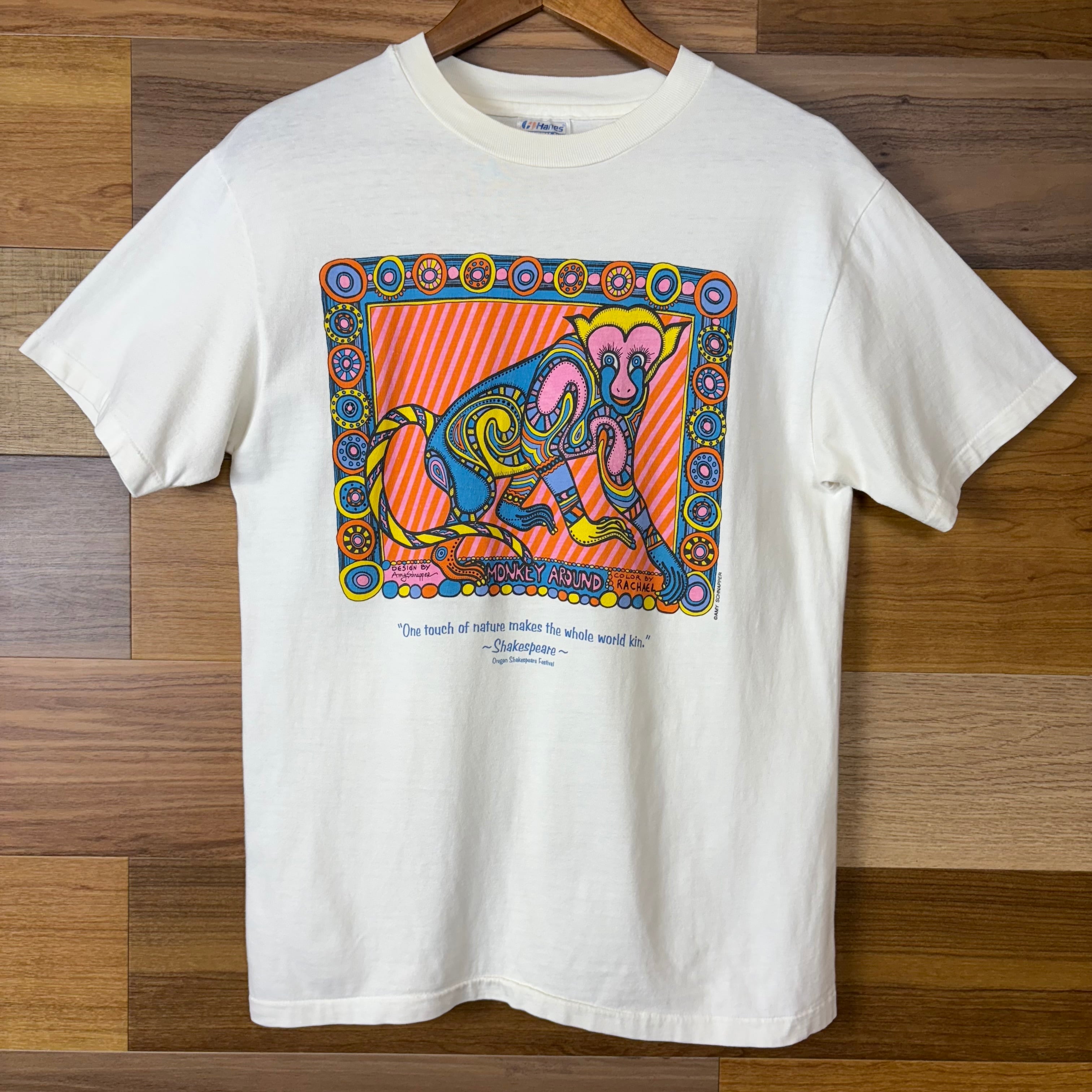 USA製 80s アミー・シュナッパー デザイン シェイクスピア フェス T-sh