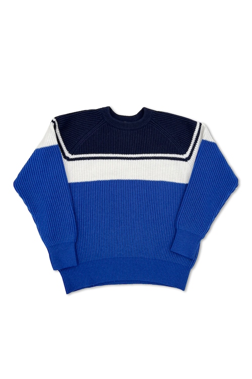 【COMFORTABLE REASON】Audience Knit(BLUE×NAVY)〈国内送料無料〉