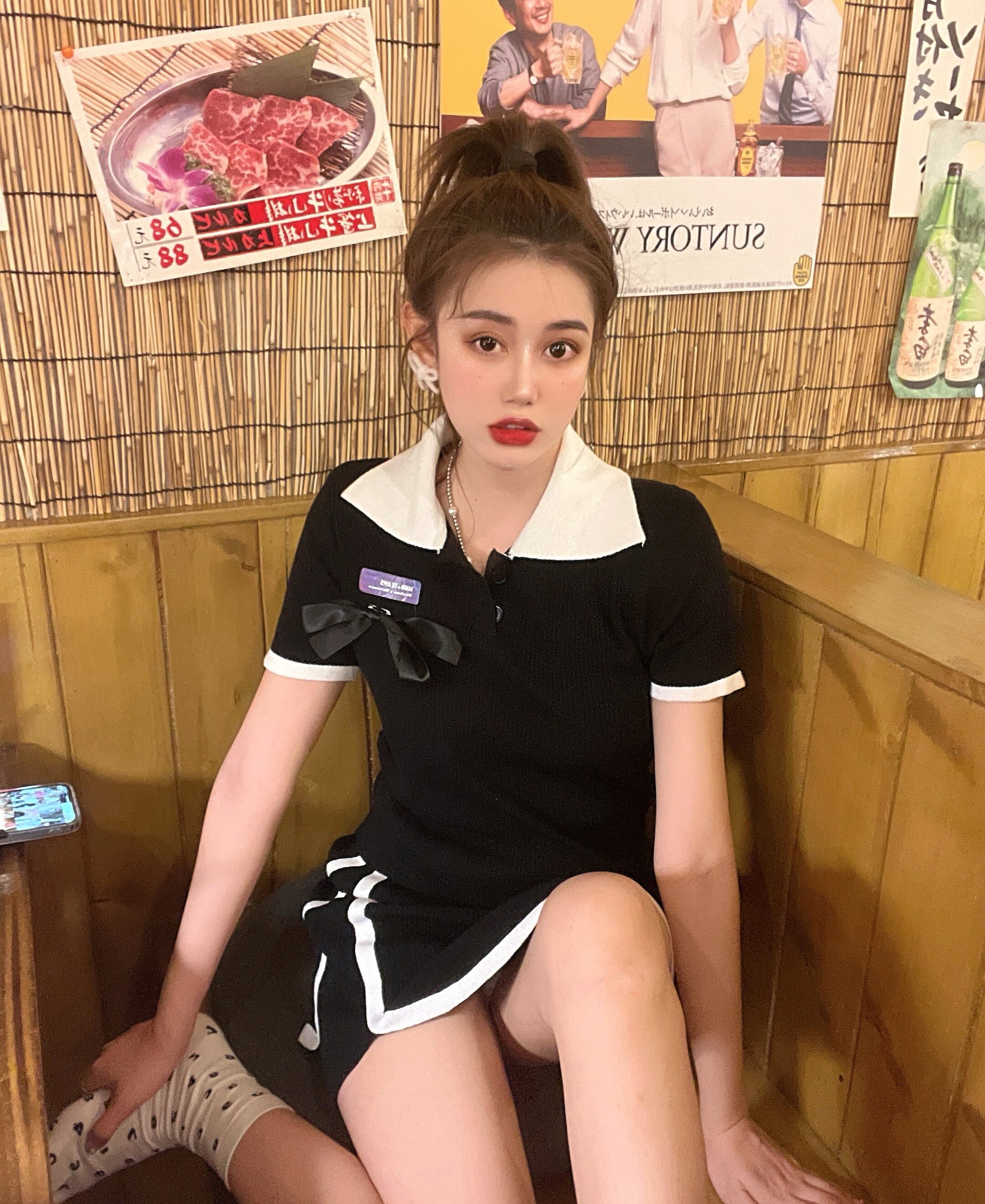 ストレッチウェストスカート レディースサマースタイルブラックショートハイウェスト エラスティック 伸縮 夏物 ブラックストロベリース71120899681