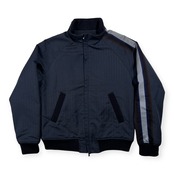 VERSACE JEANS COUTURE ヴェルサーチ ジーンズ 袖ライン入り トラックジャケット風 中綿 ジャケット サイズ M /ネイビー/イタリア製