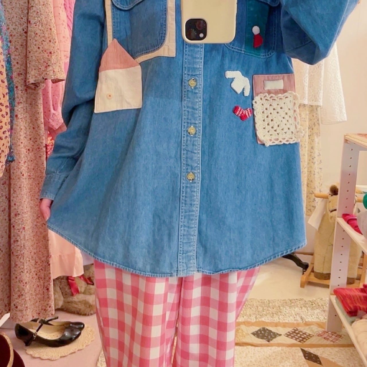 remake ✂︎ dwarf's room patchwork shirt