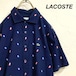 LACOSTE ラコステ 総柄刺繍 半袖シャツ ネイビー