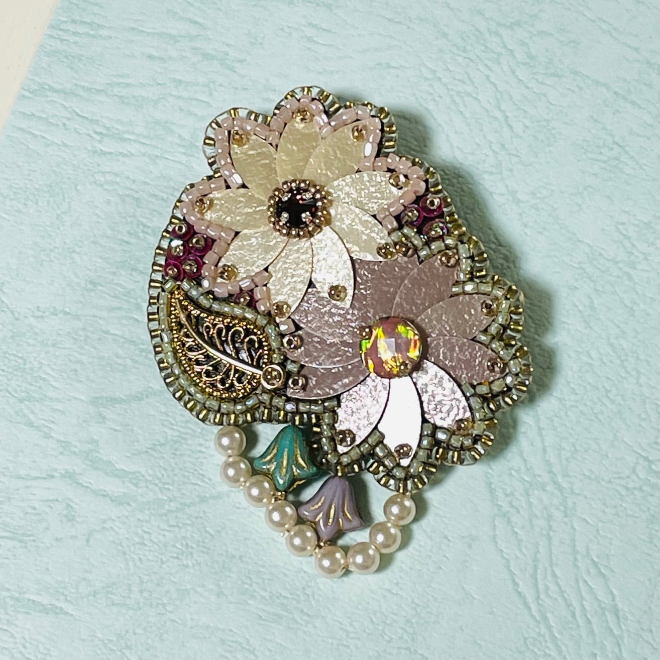 フローラルブローチ【手作りキット】 | こだわりビーズの